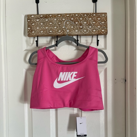 NWT Pink NIKE SWOOSH BRA - Picture 2 of 10
